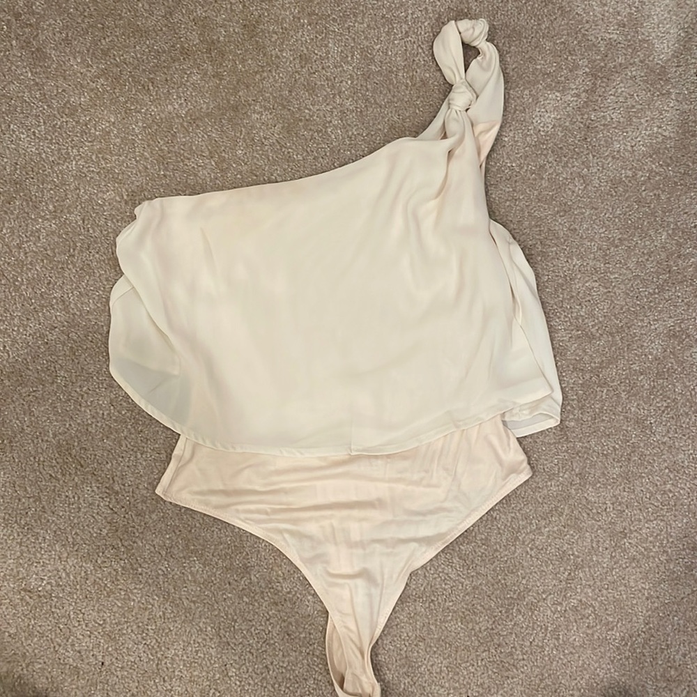 Knotted One Shoulder Bodysuit